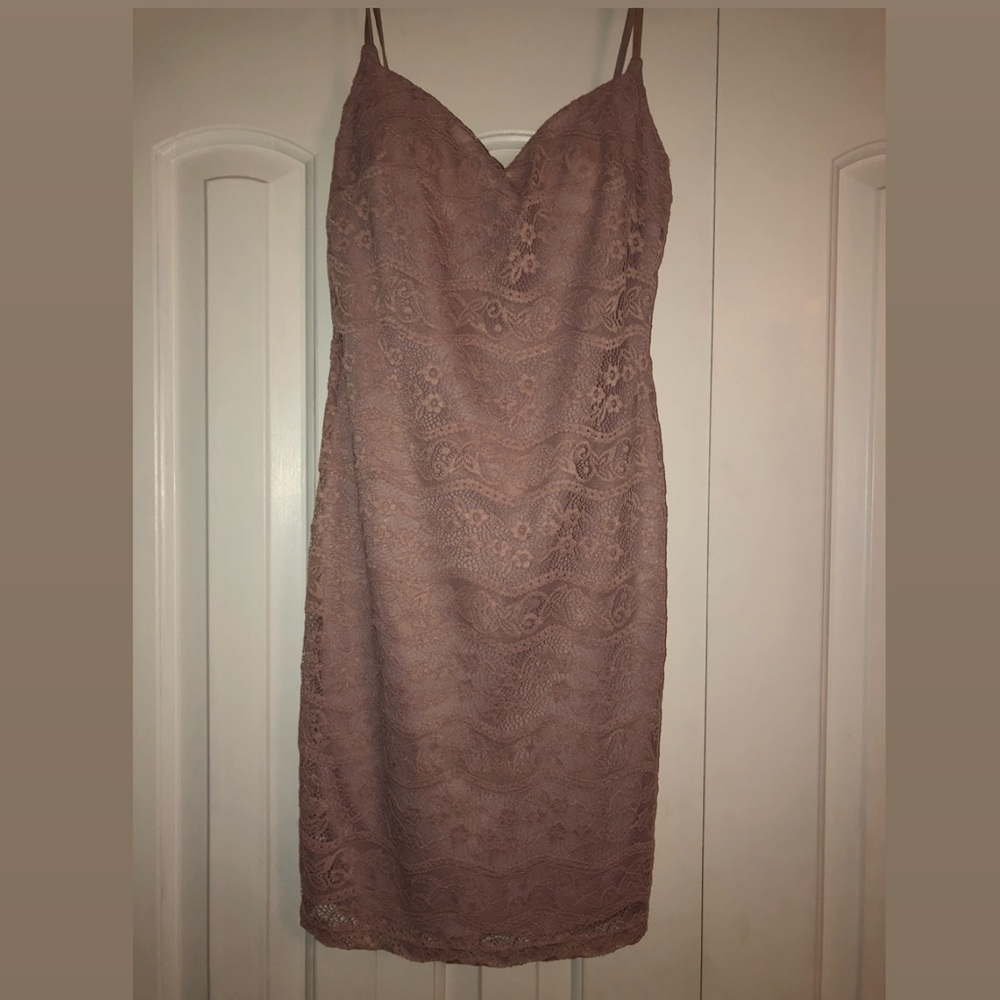 Light Pink Lace Bodycon dress